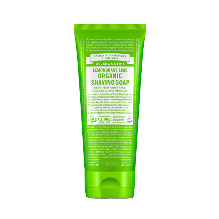 Dr Bronners Lemongrass Lime Organic Shaving Soap 207ml